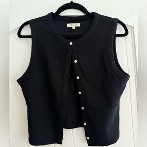 Madewell Black Knit Vest
